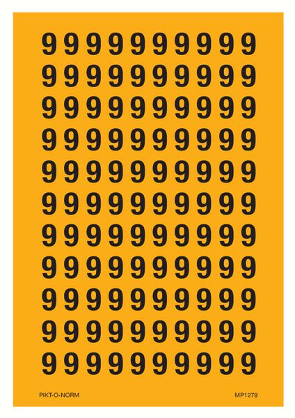 CHIFFRE 9 SUR FEUILLE