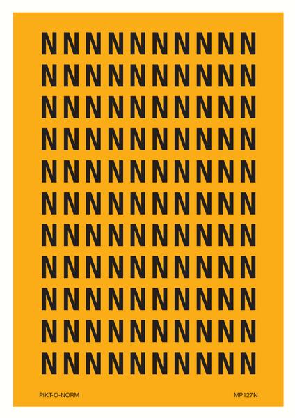 LETTER N OP VEL