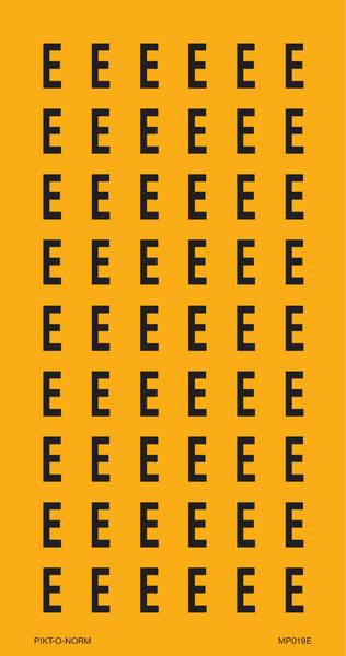 LETTRE E SUR FEUILLE