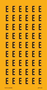 LETTRE E SUR FEUILLE