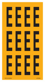 LETTRE E SUR FEUILLE