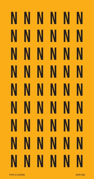 LETTER N OP VEL