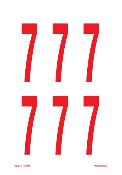 CIJFER 7 OP VEL
