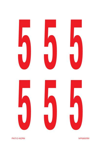CHIFFRE 5 SUR FEUILLE