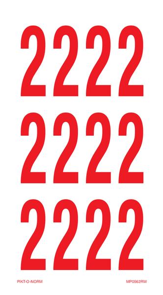 CHIFFRE 2 SUR FEUILLE