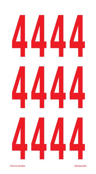 CIJFER 4 OP VEL