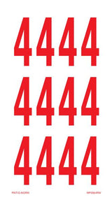 CIJFER 4 OP VEL