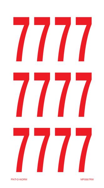 CIJFER 7 OP VEL