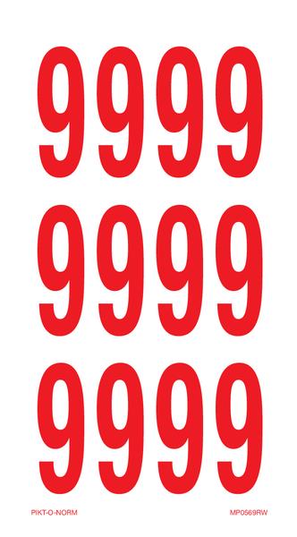 CHIFFRE 9 SUR FEUILLE