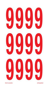 CHIFFRE 9 SUR FEUILLE