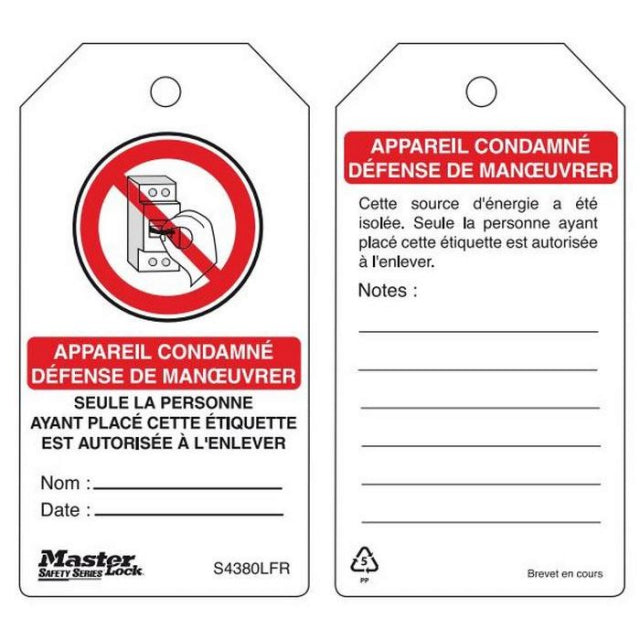 S4380LFR. DÉFENSE DE MANŒUVRER