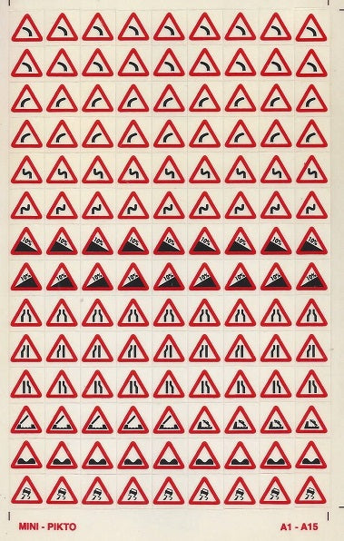 SIGNAUX DE DANGER, A1 à  A15