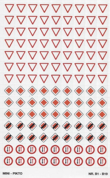 SIGNAUX RELAT. LA PRIORITÉ B01, B09, B19