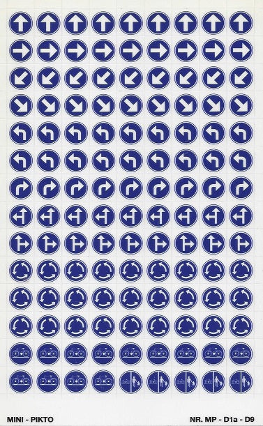 SIGNAUX D'OBLIGATION D7, D9 & FLÈCHES D1