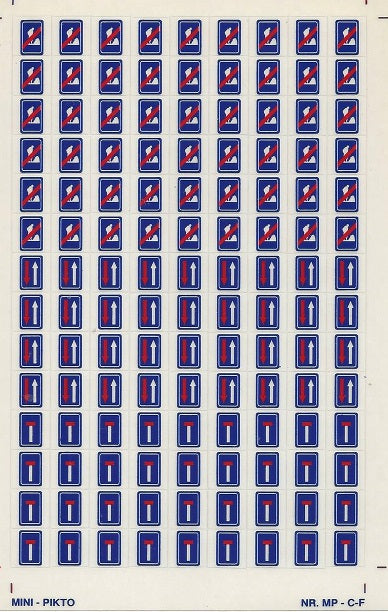 AANWIJZINGSBORDEN F47, B21 en F45