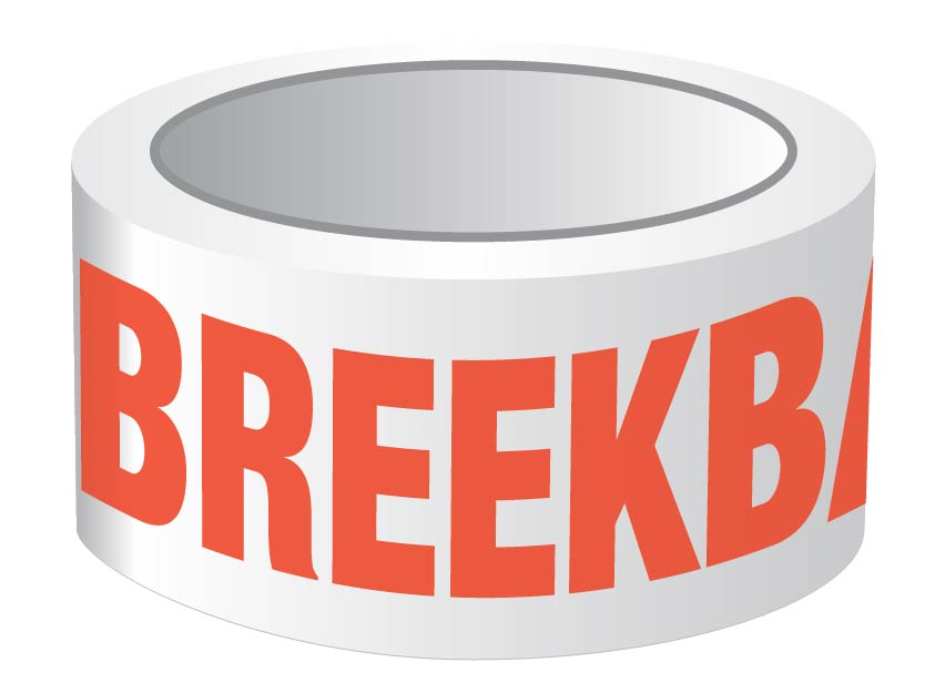 VERPAKKINGSTAPE MET TEKST BREEKBAAR