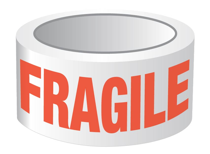RUBAN D'EMBALLAGE AVEC TEXTE FRAGILE