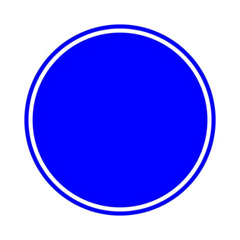 BORDEN BLAUW CIRKEL BLANCO