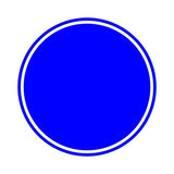 BORDEN BLAUW CIRKEL BLANCO