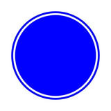 BORDEN BLAUW CIRKEL BLANCO