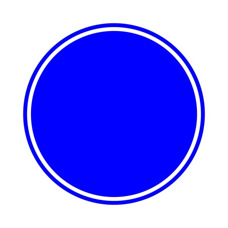 BORDEN BLAUW CIRKEL BLANCO