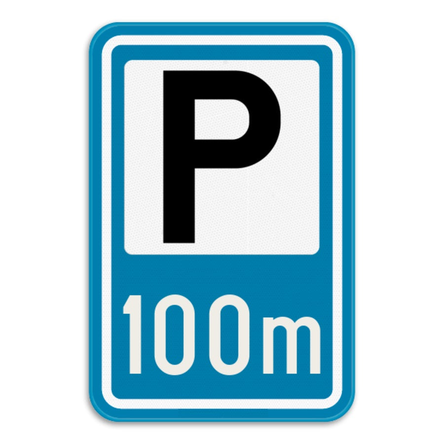 F59a AANKONDIGING VAN PARKING & AFSTAND