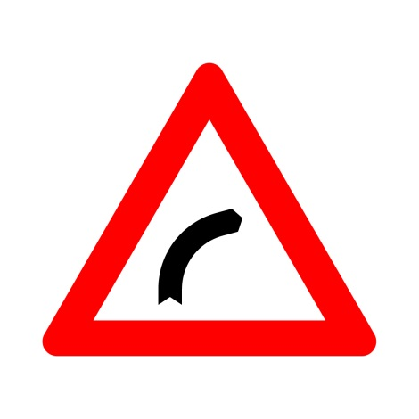 A1b GEVAARLIJKE BOCHT NAAR RECHTS