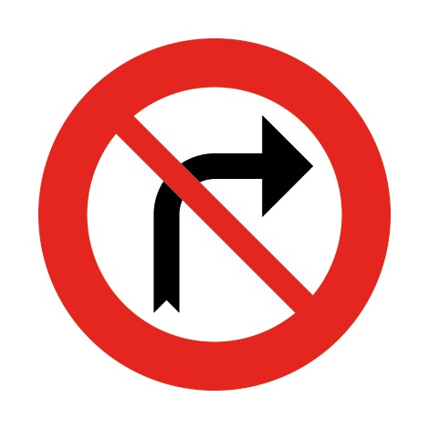 C31b VERBOD OM RECHTS AFSLAAN